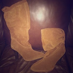 Hot in Hollywood brown suede leather boots 7.5 W